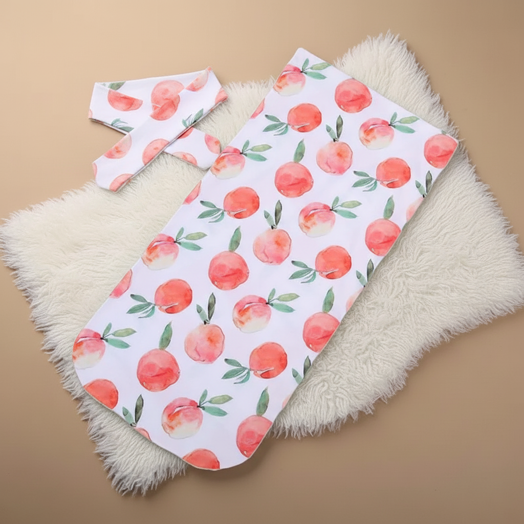 The Peach Snuggle Swaddle & Headband
