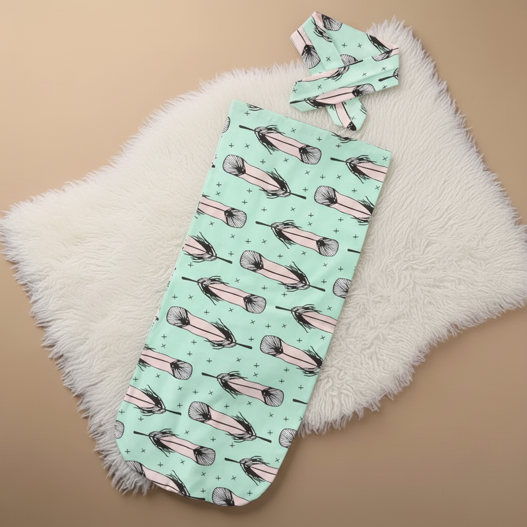 The Feather Snuggle Swaddle & Headband