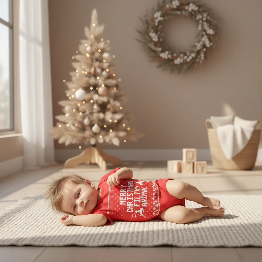 Nostalgic Christmas Baby Romper