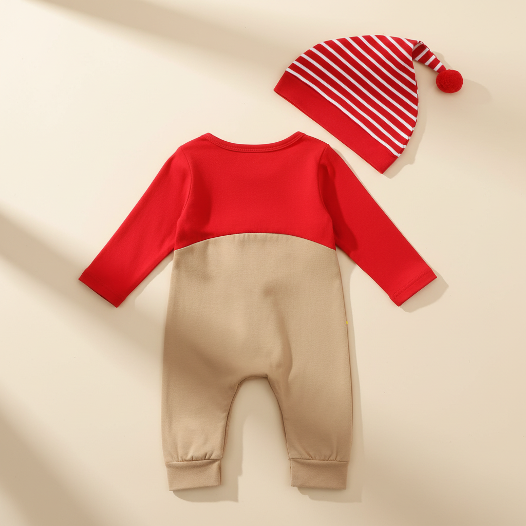 Reindeer Holiday Baby Romper