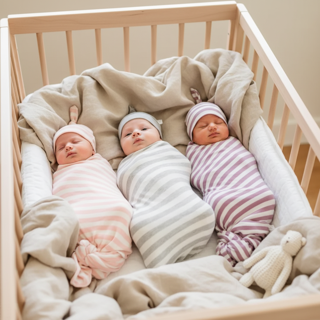The SnuggleNest Newborn Wrap and Cap Set